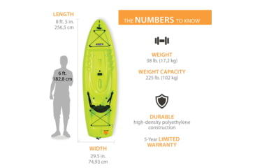 Image of Lifetime Products Hydros 85 Sit-On-Top Fishing Kayak w/Paddle