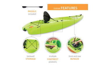 Image of Lifetime Products Hydros 85 Sit-On-Top Fishing Kayak w/Paddle