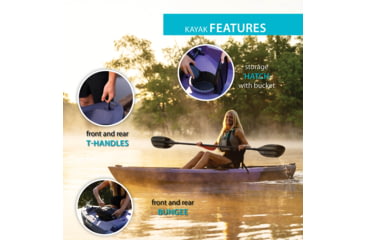 Image of Lifetime Products Oracle 103 Sit-On-Top Kayak w/1x Paddle, Emperor Fusion, Large, 91372