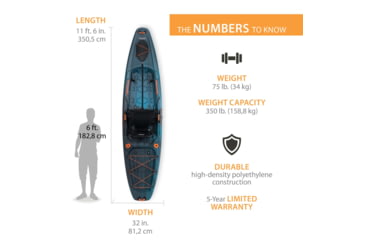 Image of Lifetime Products Teton Pro 116 Sit-On-Top Fishing Kayak