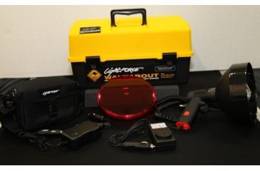 Image of Lightforce Performance Lighting Striker Variable Power Dimmer, 9 Amp Hr Battery And Bag, Yellow/Black CBWALKPACVPU