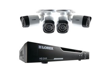 Image of Lorex 4-Channel 1TB Cloud Connect 720p HD CCTV &amp; 4 720p Cameras LHV10041TC4, White, 720P, LORLHV10041TC4
