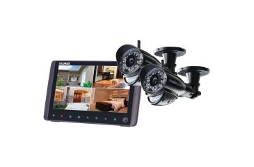 Image of Lorex Wireless 720p HD 7" Monitor With 2 Bullet Cameras LW2762H, Black, 7", LORLW2762H
