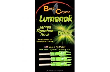 Image of Lumenok Lighted Nock, Green S Nock 3 pk. SL3G