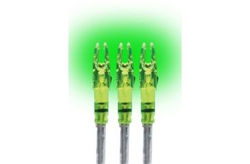 Image of Lumenok Lighted Nock, Green S Nock 3 pk., SL3G