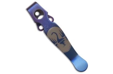 Image of Lynch Northwest Lynch Northwest Spyderco Shaman Titanium Pocket Clip - Nessie, Blue/Pink/Purple, adult, BHQ-235591