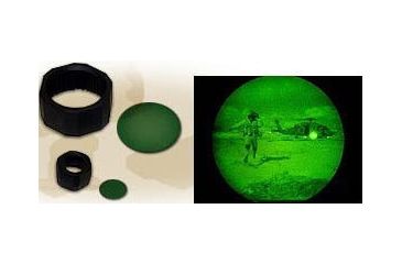Image of Mag 108-000-614 Mini MagLite AA Flashlight Night Vision Green NVG Lens with Holder