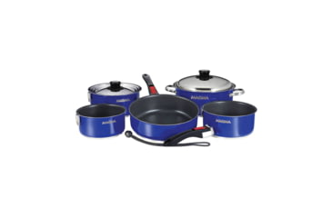 Image of Magma Nesting Cookware Set - Blue + Cooking Utensils, nesting-cookware-set-blue-cooking-utensils
