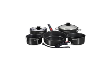 Image of Magma Nesting Cookware Set - Black + Cooking Utensils, nesting-cookware-set-black-cooking-utensils