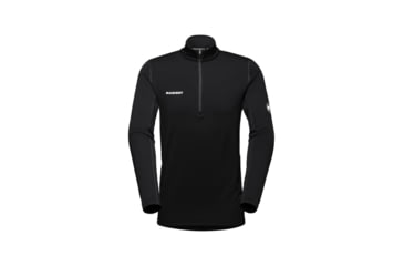 Image of Mammut Aenergy ML Half Zip Pull Top - Men's, Black, Extra Large, 1016-01100-0001-116