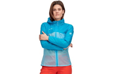 Image of Mammut Convey Hooded Jacket - Womens, Ocean/Whisper, Large, 1012-00120-50317-115
