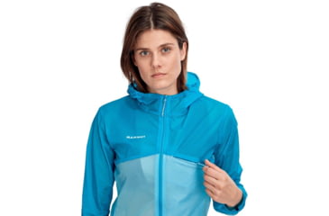 Image of Mammut Convey Hooded Jacket - Womens, Ocean/Whisper, Large, 1012-00120-50317-115