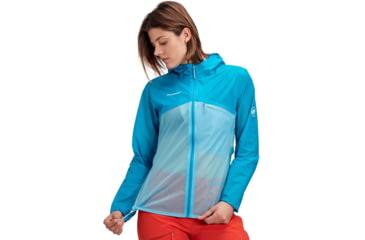 Image of Mammut Convey Hooded Jacket - Womens, Ocean/Whisper, Large, 1012-00120-50317-115