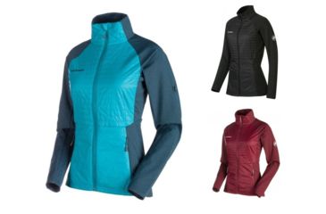 Image of Mammut Luina Tour IN Jacket, Aqua-Orion Melange, Graphite-Graphite Melange, Merlot-Merlot Melange