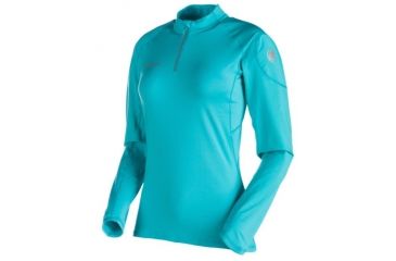 Image of Mammut MTR 141 Thermo Longsleeve Zip Shirt, Aqua, Small, 1041-05651-5009-113