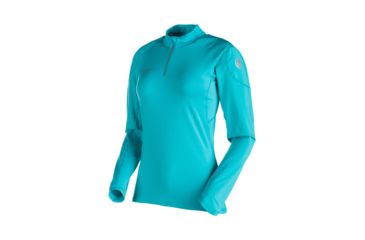 Image of Mammut MTR 141 Thermo Longsleeve Zip Top - Women's, Aqua, Extra Small 1041-05651-5009-112
