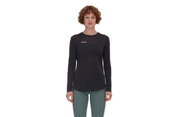 Image of Mammut Tree Wool FL Longsleeve T-Shirt - Womens, Black, XXL, 1016-01700-0001-117