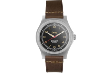 Image of Marathon JEEP SSGPM on Leather Watch, Black, 41mm, WW194033SS-4001