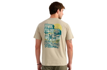 Image of Marolina DBA HUK Huk Bait N Fetch Short Sleeve Tee River Rock Heather S, H1000585-194-S