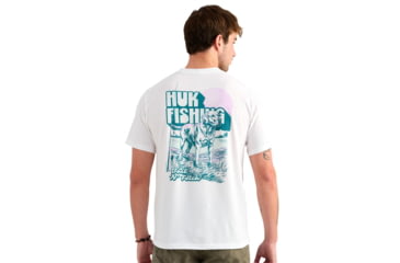 Image of Marolina DBA HUK Huk Bait N Fetch Short Sleeve Tee White 2XL, H1000585-100-XXL