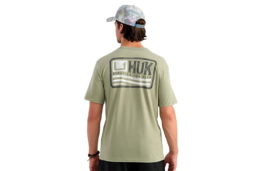 Image of Marolina DBA HUK Huk Born Wave Short Sleeve Shirt Seagrass M, H1000605-383-M