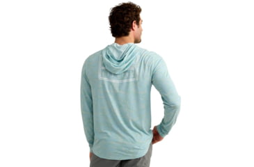Image of Marolina DBA HUK Huk Drift Performance Hoodie Long Sleeve Shirt Heron Blue L, H1200734-395-L