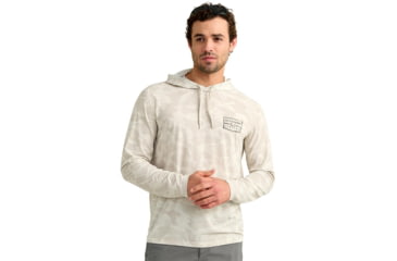 Image of Marolina DBA HUK Huk Drift Performance Hoodie Long Sleeve Shirt Silver Birch Camo S, H1200734-189-S