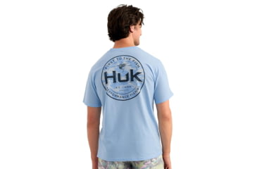 Image of Marolina DBA HUK Huk Marlin Circle Short Sleeve Pocket Shirt Cerulean S, H1000594-423-S
