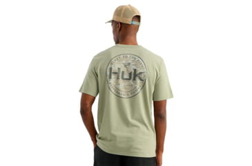 Image of Marolina DBA HUK Huk Marlin Circle Short Sleeve Pocket Shirt Seagrass L, H1000594-383-L