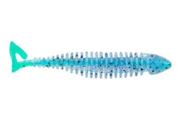 Image of Matzuo Gaikotsu Ribbed Curl Tail 4in 8pk, Aqua Freeze, MTZGKCT4.0AQUA