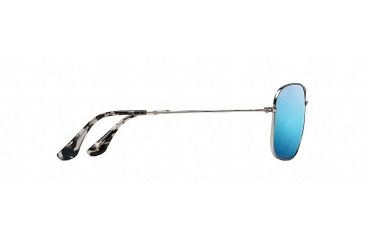 Image of Maui Jim Breezeway Polarized Aviator  Sunglasses,Silver,Blue Hawaii Lens B773-17