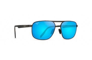 Image of Maui Jim Waihee Ridge Sunglasses,Brushed Dark Gunmetal,Blue Hawaii Lens, B777-02C