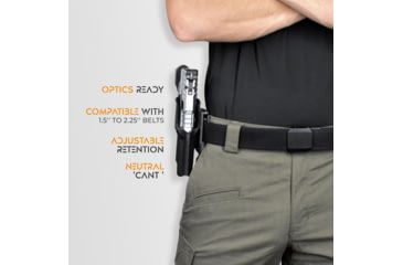 Image of Maxtor Tactical Classic Clip-on Kydex OWB Belt Holster w/ TLR-8, Sig Sauer P365 X-MACRO, Right, Black, OWBCP-BK-MACRO-TRL8