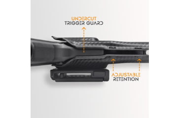 Image of Maxtor Tactical Kydex Classic Clip-on OWB Belt Holster w/ TLR-8, Sig Sauer P365 X-MACRO, Right, Carbon Fiber, OWBCP-CF-MACRO-TLR8