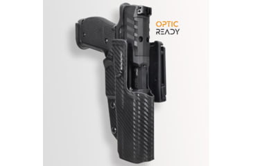 Image of Maxtor Tactical Kydex Classic Clip-on OWB Belt Holster w/ TLR-8, Sig Sauer P365 X-MACRO, Right, Carbon Fiber, OWBCP-CF-MACRO-TLR8