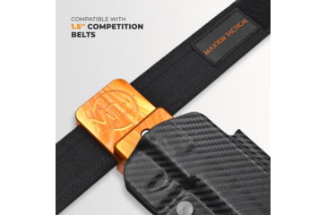 Image of Maxtor Tactical Alloy Competition OWB Holster, Canik SFx Rival-S, Right, Carbon Fiber/Blue, ACHBLU-RIVALS-CF