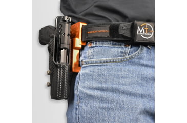 Image of Maxtor Tactical Alloy Competition OWB Holster, Canik METE SFX, Right, Carbon Fiber/Orange, ACHOR-SFX-CF