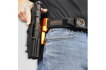 Image of Maxtor Tactical Alloy Competition OWB Holster, Canik METE SFX, Right, Carbon Fiber/Orange, ACHOR-SFX-CF