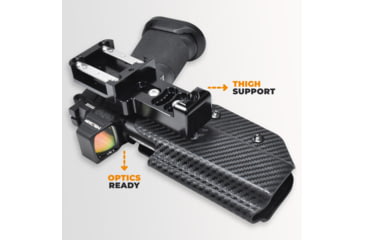Image of Maxtor Tactical Alloy Competition OWB Holster, Canik METE SFX, Right, Carbon Fiber/Orange, ACHOR-SFX-CF