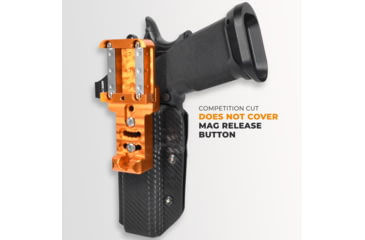 Image of Maxtor Tactical Alloy Competition OWB Holster, Canik METE SFX, Right, Carbon Fiber/Orange, ACHOR-SFX-CF