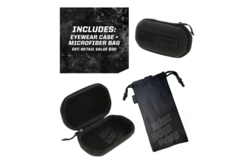 Image of Mechanix Wear Vision Type-X Safety Glasses, Black Frame with Smoke Lens, One Size, VXF-20AF-BU