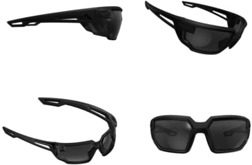 Image of Mechanix Wear Vision Type-X Safety Glasses, Black Frame with Smoke Lens, One Size, VXF-20AF-BU
