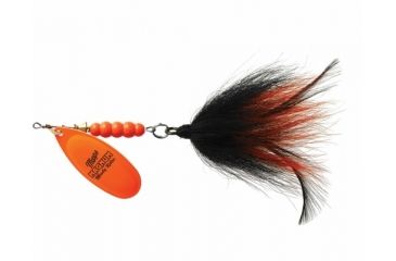 Image of Mepps Magnum Musky Killer 1-1/4oz. - Hot Orange/Black Orange Tail 361469