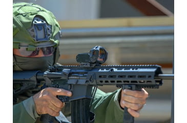 Image of Meprolight M22 Reflex Red Dot Sight, 1x28mm, Triangle 10 MOA, Amber, 56224110
