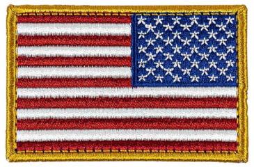 Image of Merica Life Embroidered US FLAG Reverse Patch, 3 x 2, EMBR-USFLAG-REV