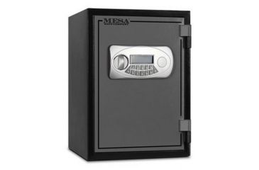 Image of Mesa Safes UL Classified Fire Safe,0.6 cu ft,11.875x8.25x10.25in,Electronic Lock,Two-Tone Black/Grey MF50E
