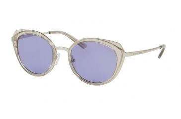Image of Michael Kors CHARLESTON MK1029 Progressive Prescription Sunglasses MK1029-11371A-52 - Lens Diameter 52 mm, Frame Color Shiny Silver/grey Transparent