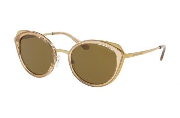 Image of Michael Kors CHARLESTON MK1029 Progressive Prescription Sunglasses MK1029-116873-52 - Lens Diameter 52 mm, Frame Color Shiny Pale Gold/brown Transpar