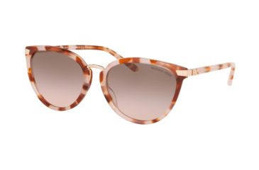 Image of Michael Kors CLAREMONT MK2103 Progressive Prescription Sunglasses, 56mm, Milky Coral Tortoise, MK2103-379111-56-PRO