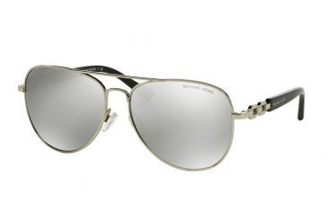 Image of Michael Kors FIJI MK1003 Sunglasses 10016G-58 - Silver Frame, Silver Mirror Lenses